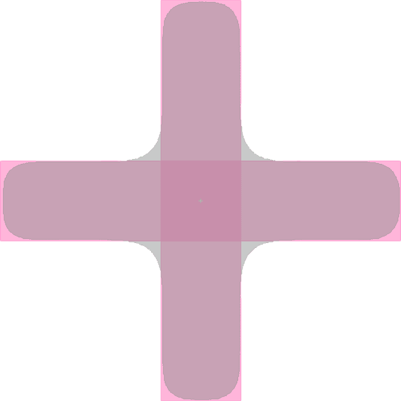 Photonic cross structure on grid